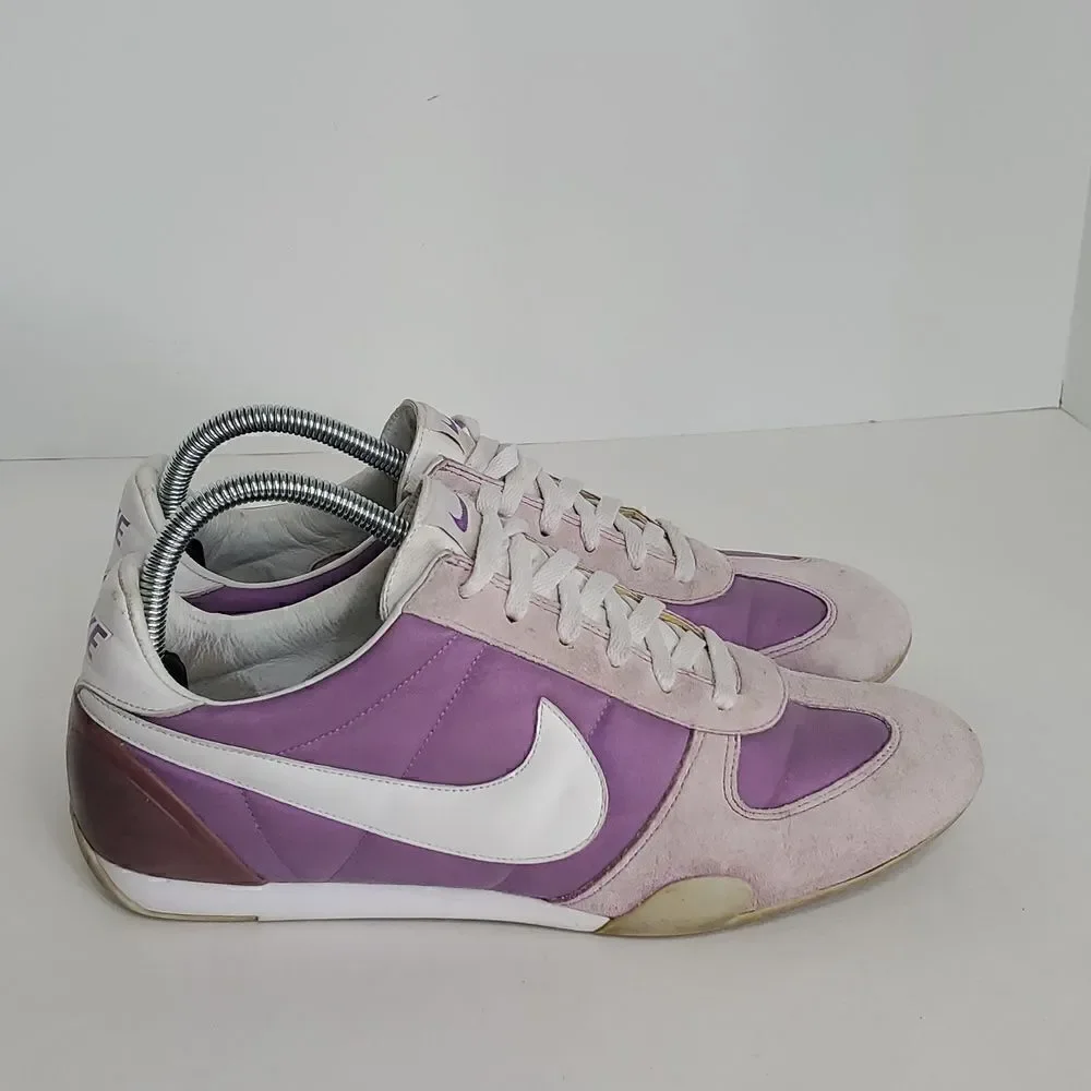Nike Vintage Classic Sprint Sister Track Shoe Purple White Leather Size 10.5